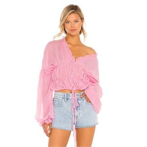 SNDYS Bali top in baby pink